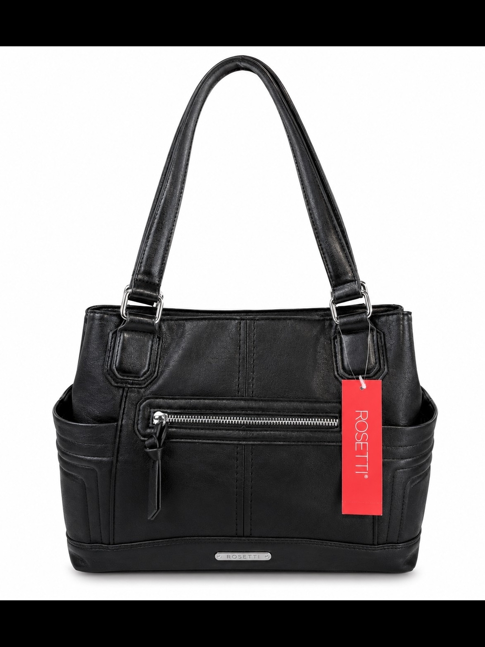 Rosetti Black Shoulder Bag with Red Brand Tag